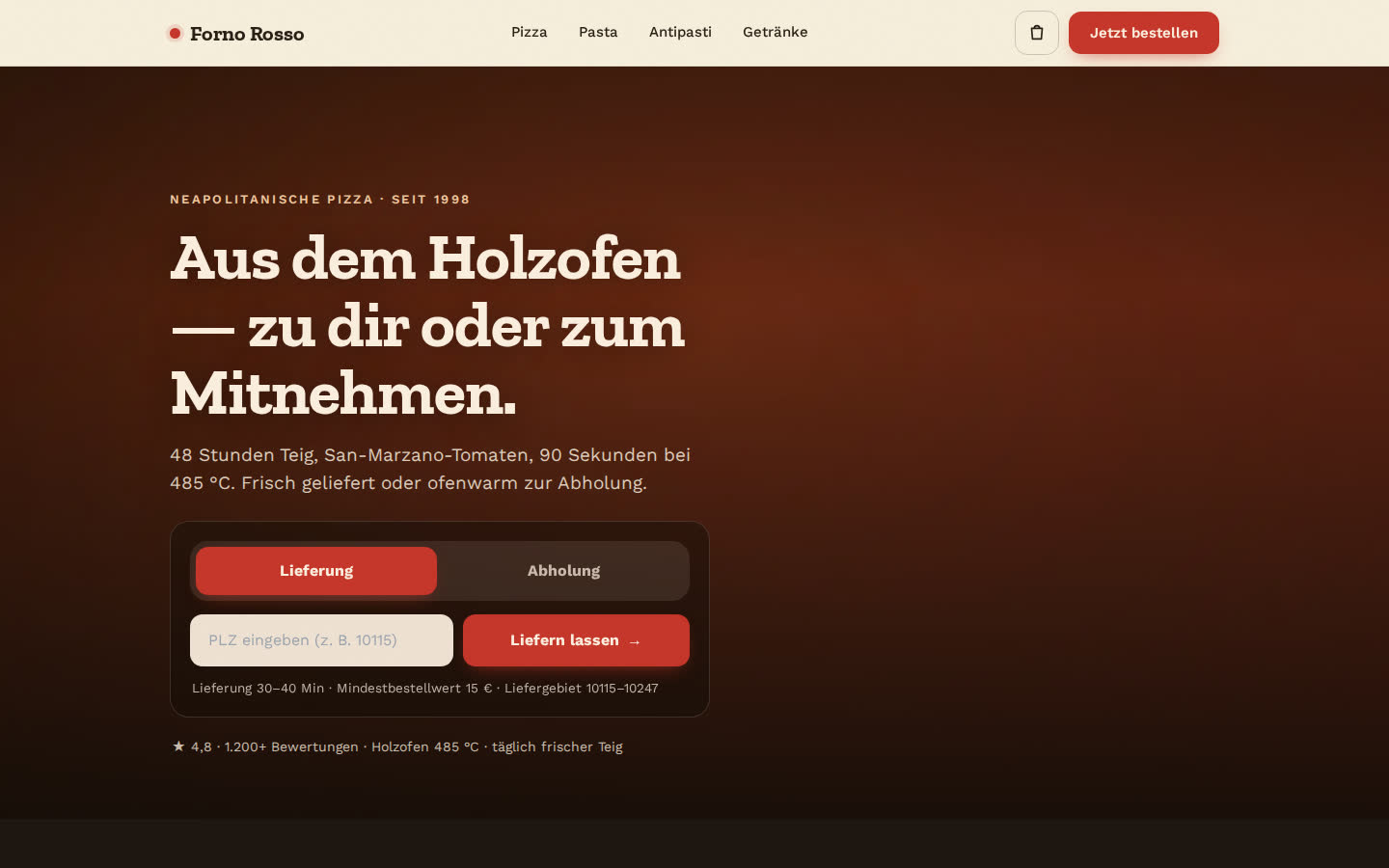 Screenshot: Forno Rosso