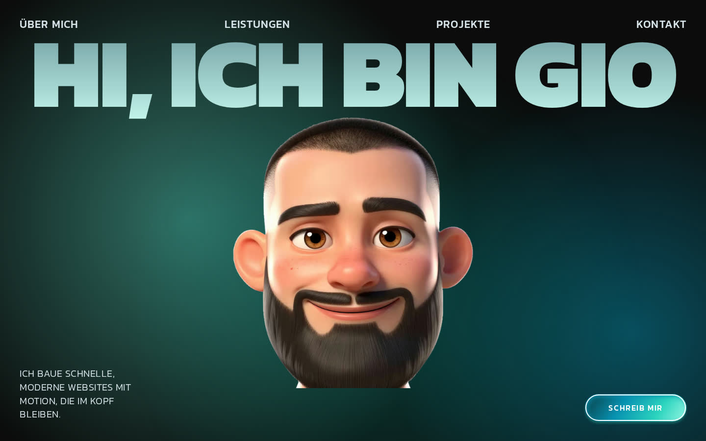Screenshot: Gio — Websites & Motion
