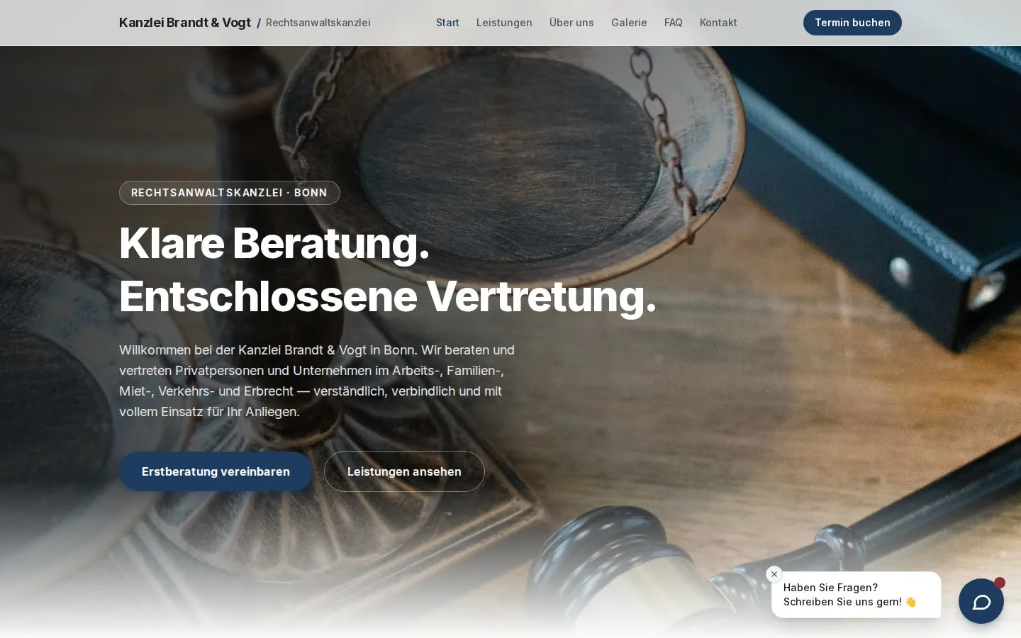 Screenshot: Kanzlei Brandt & Vogt