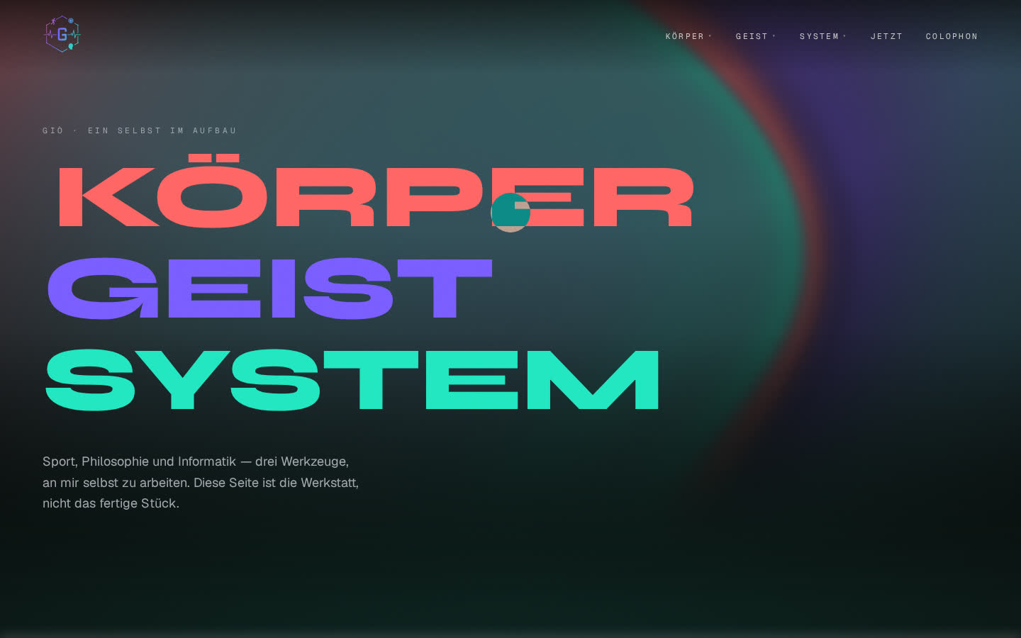 Screenshot: Körper · Geist · System