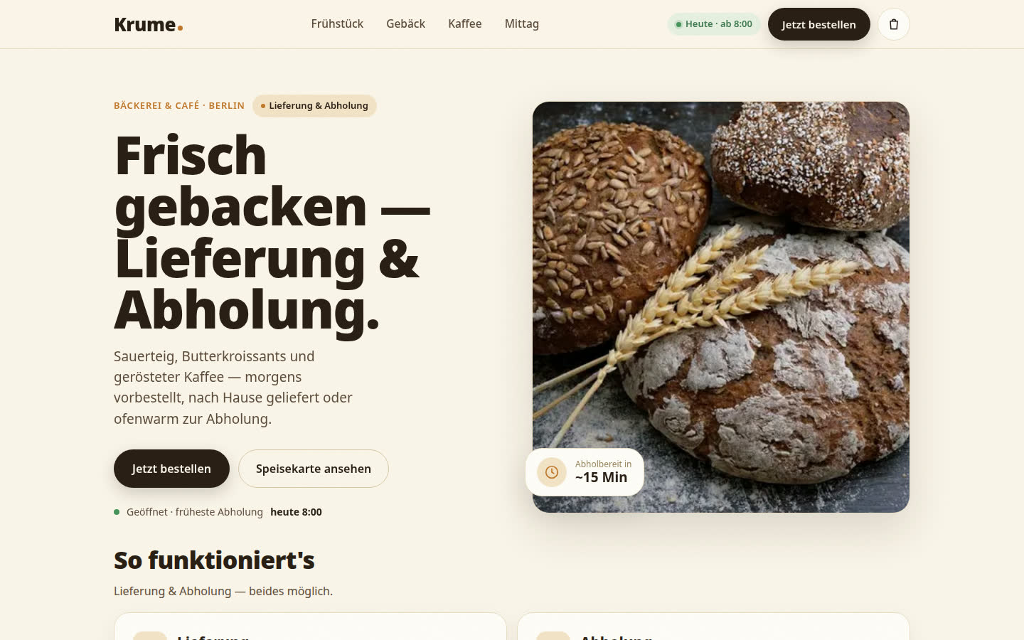 Screenshot: Krume