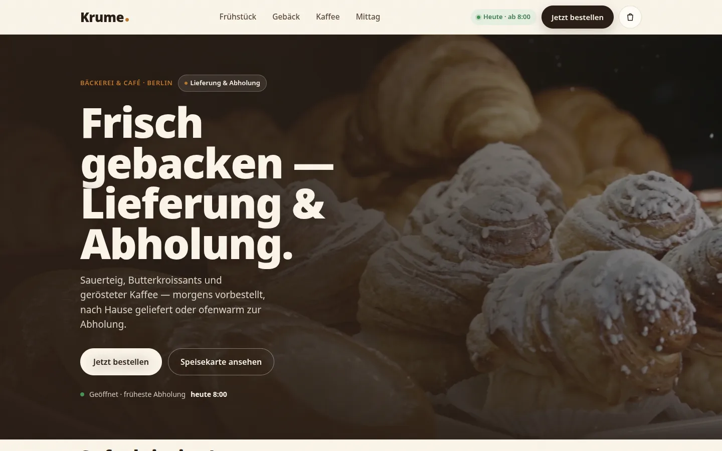 Screenshot: Krume