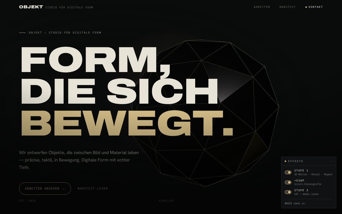 Screenshot: OBJEKT