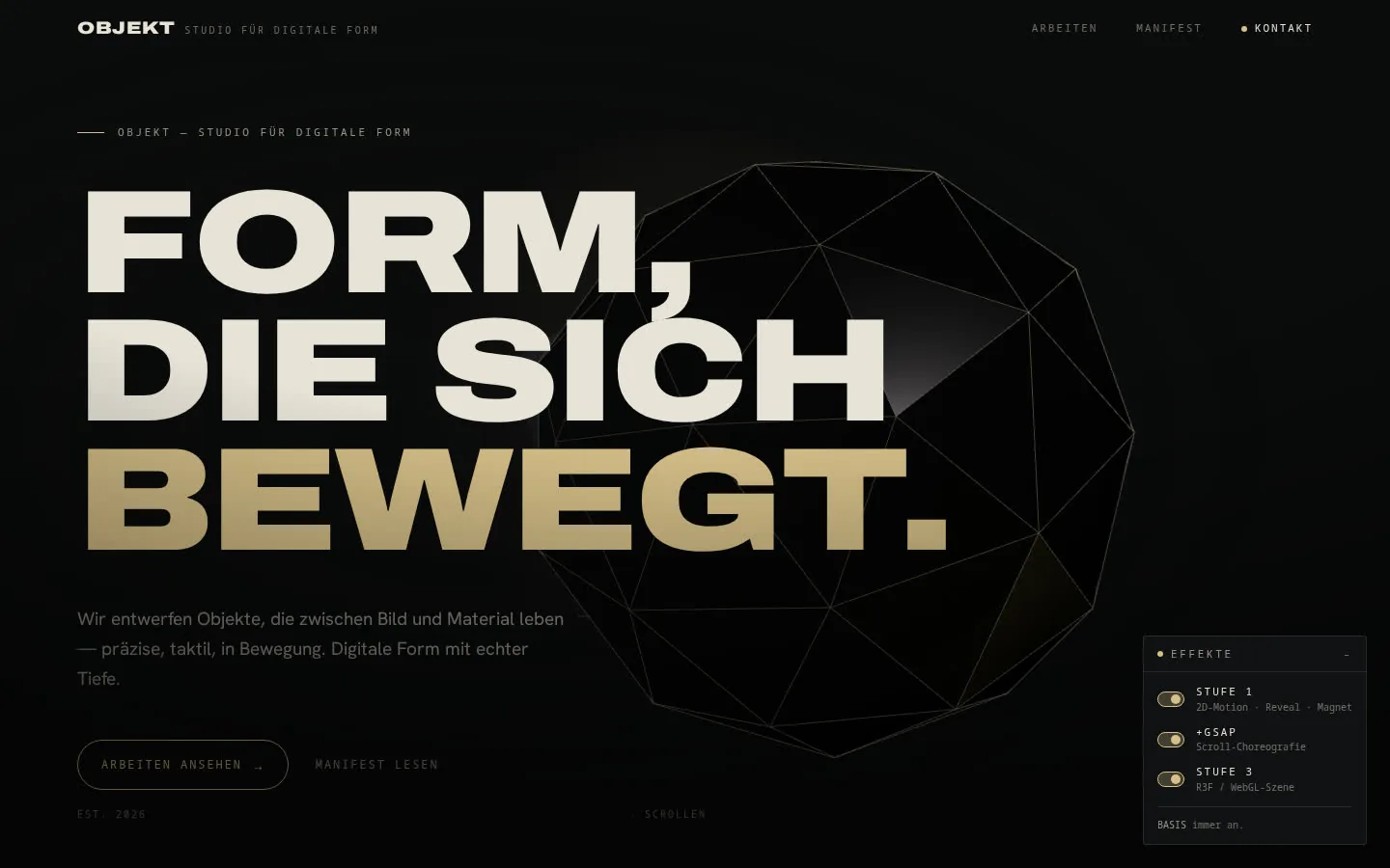 Screenshot: OBJEKT